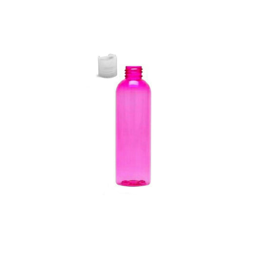2 oz Pink Cosmo Round Bottles, Natural Disc Cap (12 Pack)