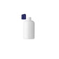 8 oz White Boston Round Bottles, Dark Blue Disc Cap (12 Pack)