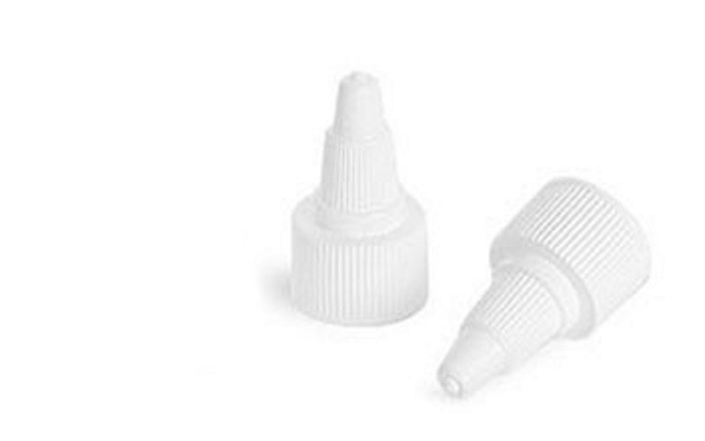 8 oz White Boston Round Bottles, White Twist Cap (12 Pack)