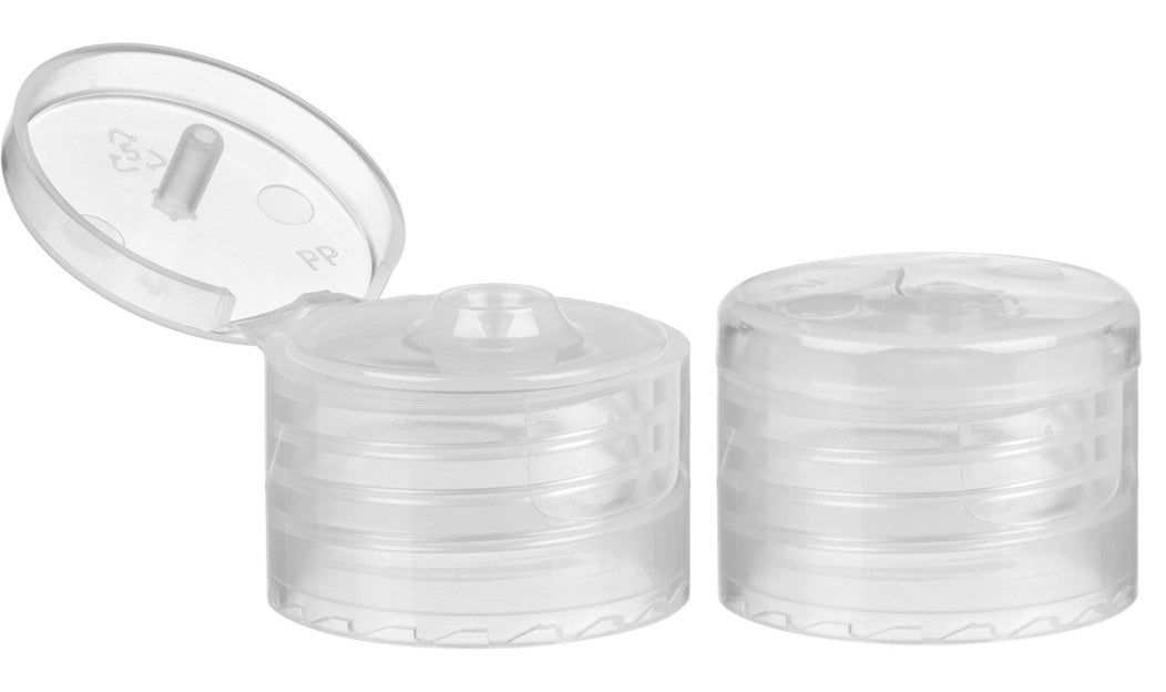 8 oz Clear Cosmo Round Bottles, Natural Smooth Snap Cap (12 Pack)