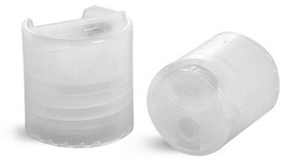 2 oz Clear Boston Round Bottles, Natural Disc Cap (12 Pack)