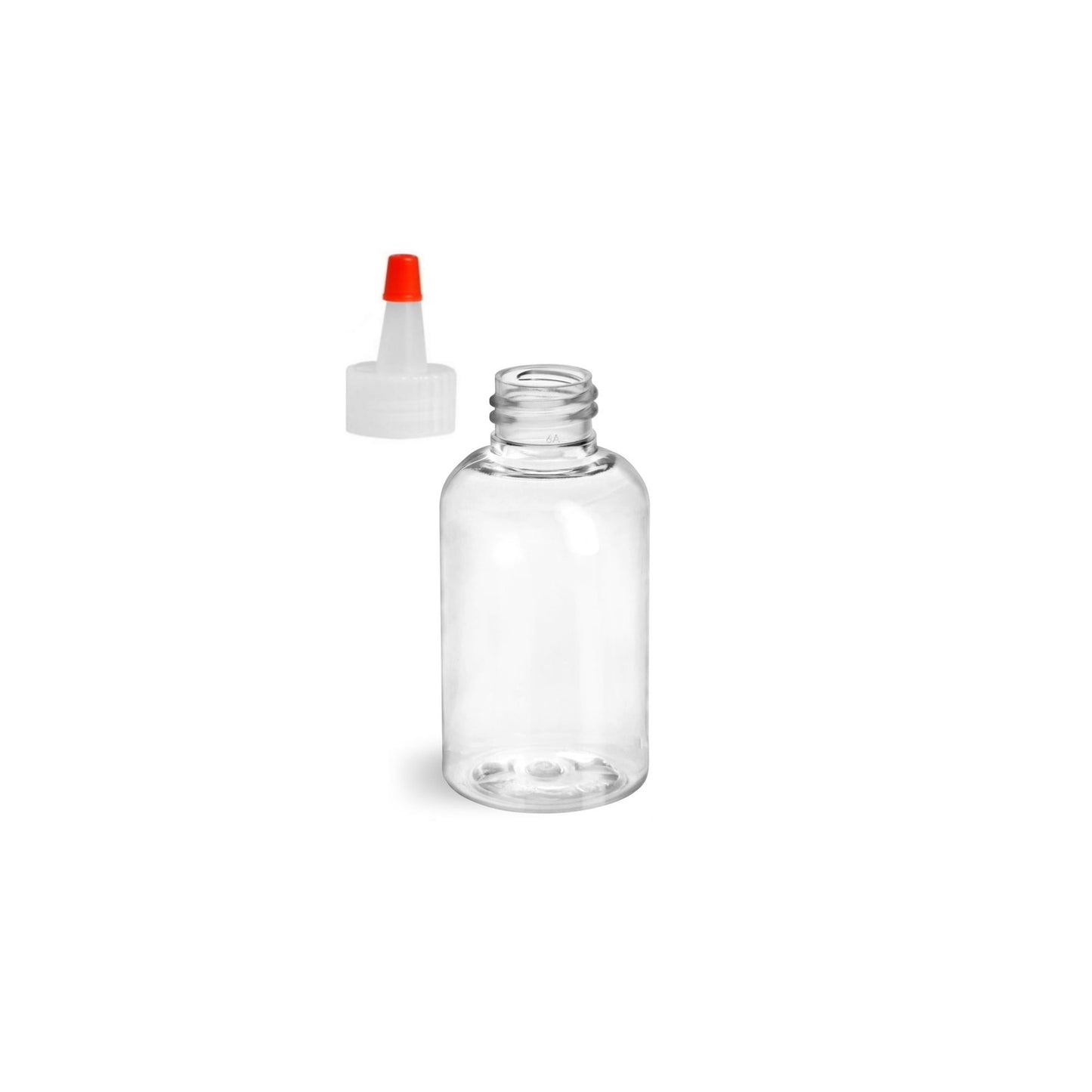 2 oz Clear Boston Round Bottles, Yorker Cap (12 Pack)