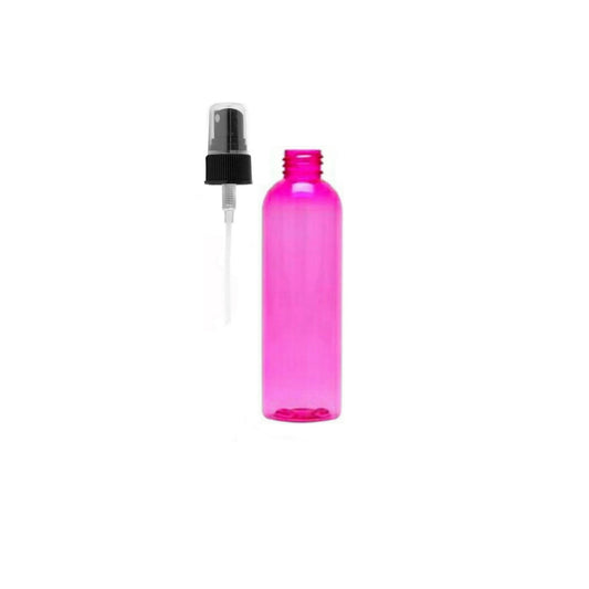 2 oz Pink Cosmo Round Bottles, Black Spray Cap (12 Pack)