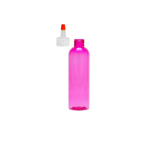 2 oz Pink Cosmo Round Bottles, Yorker Cap (12 Pack)