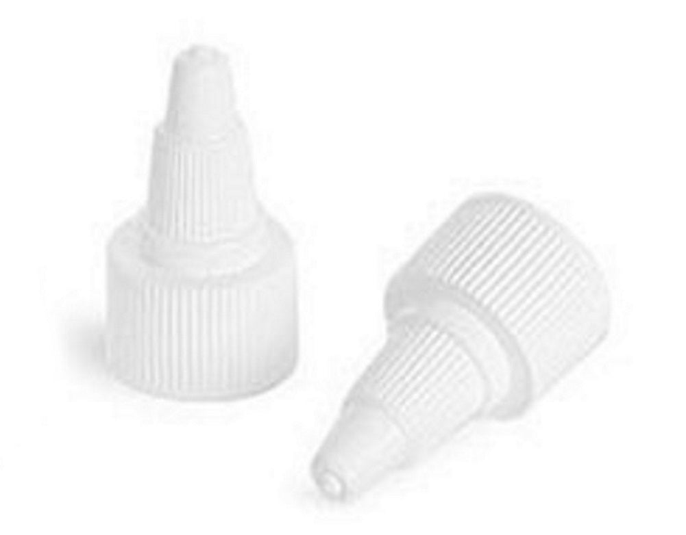 2 oz Amber Cosmo Round Bottles, White Twist Cap (12 Pack)